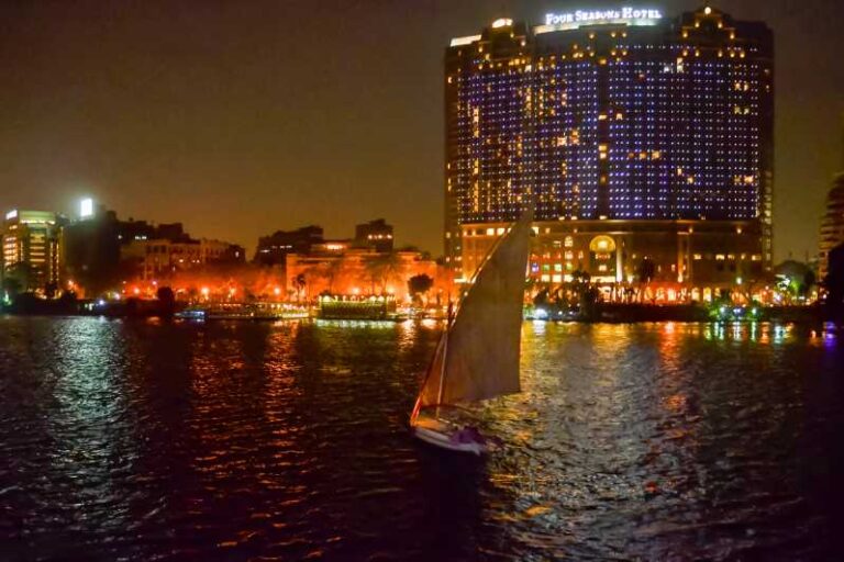 Nile cruise dinner view